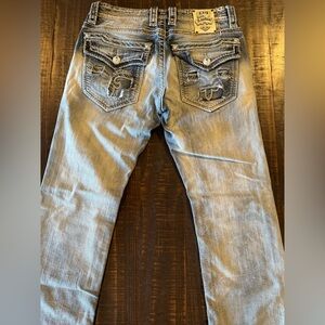 Rock Revival 32/32 Men's Light Blue Jeans